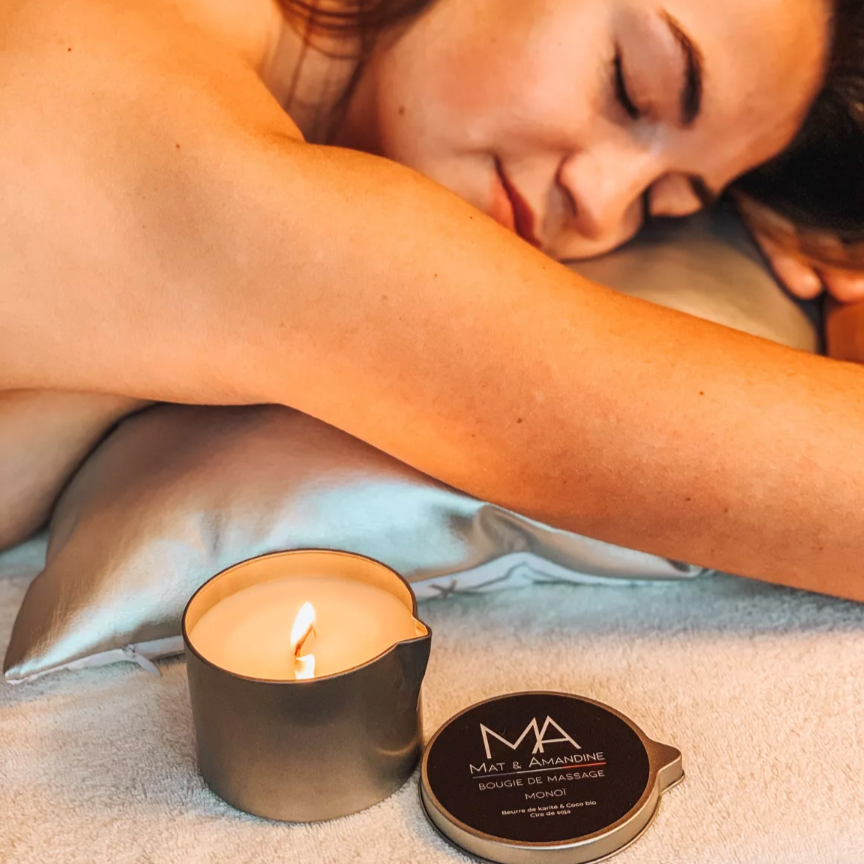 BOUGIE DE MASSAGE - RITUEL SOIN AUX HUILES BIO