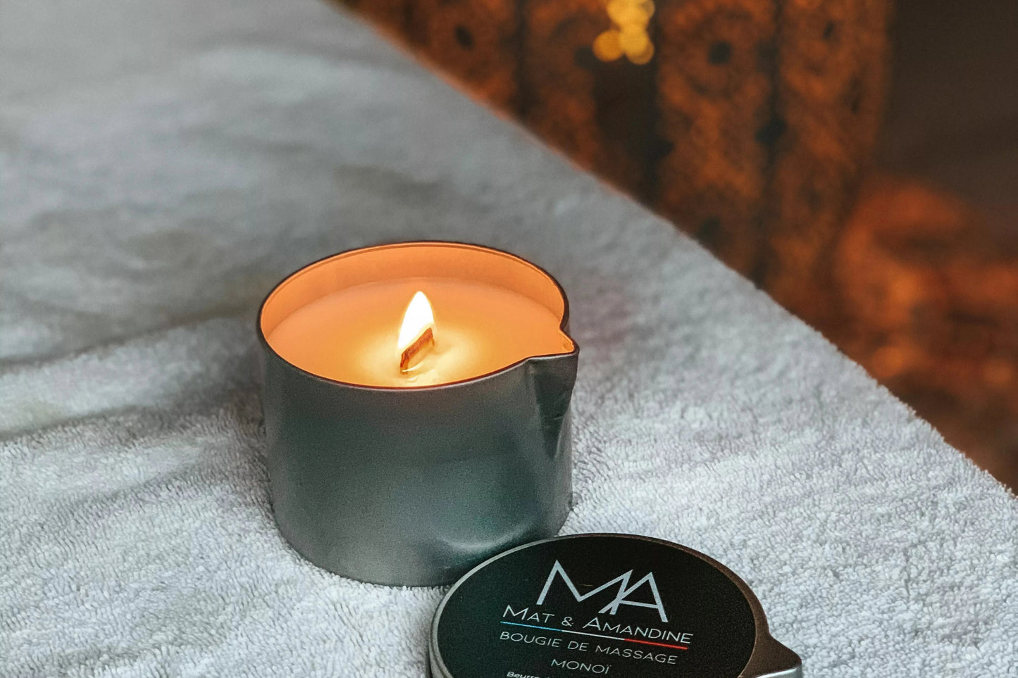 BOUGIE DE MASSAGE - RITUEL SOIN AUX HUILES BIO
